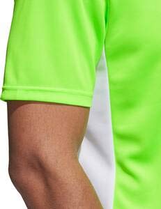 adidas Entrada 57 Camiseta de Fútbol para Hombre de Cuello Redondo en Contraste, Verde (Solar Green/White), L