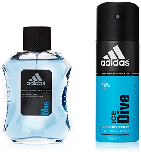 adidas Ice Dive - Agua de colonia, 2 piezas, 200 gr