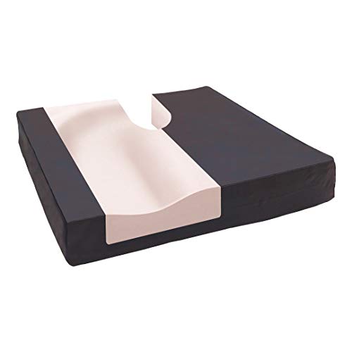 Adiggy Medical | Cojín Antiescaras con descarga de coxis en espuma viscoelástica de alta densidad y modelado anatómicamente | Funda de PU Antideslizante