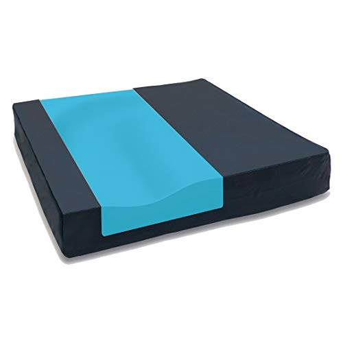 Adiggy Medical | Cojín Antiescaras con espuma de viscoelástica de alta densidad y tratamiento termorregulador | Modelado Anatómicamente para mayor comodidad (41X41X7CM)