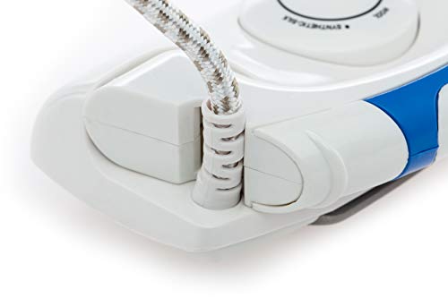 Adler AD 5015 Plancha de Viaje, 700 W, 0 Decibeles, Acero Inoxidable, Blanco/Azul