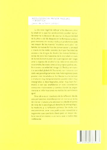 Adolescencia, menor maduro y bioética (Cátedra de Bioétia. Dilemas éticos de la medicina actual)