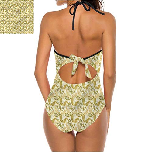 Adorise - Bañador de tiras con expresión de mundo natural, perfecto para un día soleado en la playa Multi 18 M