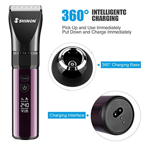 Advanced Ceramic Máquina de Cortar Pelo Profesional Cortapelos Hombre Corte Pelo, TTMOW Batería 2200mah - 240 min de Trabajo de Precisión Barbero Electrico con Pantalla LCD y Estación de Carga