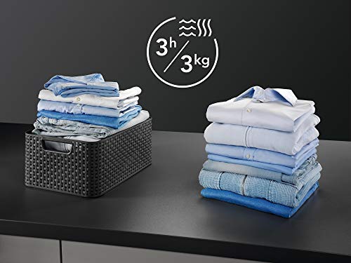 AEG L9WEC163C Lavasecadora de Libre Instalación, Carga Frontal, Lava 10 Kg, Seca 6 Kg, 1600 rpm, Serie 9000, Motor Inverter, Programa NonStop, Panel LCD, WiFi, Puerta XL Negra, Blanca, Clase A-40%