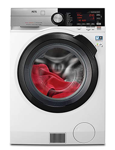 AEG L9WEC163C Lavasecadora de Libre Instalación, Carga Frontal, Lava 10 Kg, Seca 6 Kg, 1600 rpm, Serie 9000, Motor Inverter, Programa NonStop, Panel LCD, WiFi, Puerta XL Negra, Blanca, Clase A-40%
