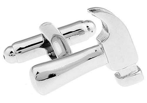 Aeici Gemelos para Novio Gemelos Camisa Hombre Boda Martillo Y Alicates Gemelo Camisa Plata