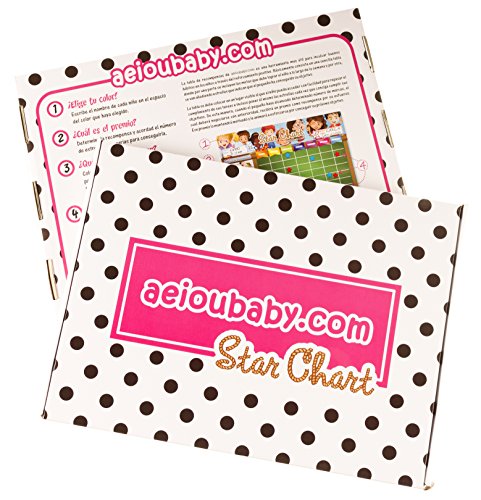 aeioubaby.com Tabla RECOMPENSAS Magnética Grande | Pizarra de tareas para Pared o Frigorífico, 43x32cm. 22 Actividades, 2 rotuladores y 1 Globo | Presentación Caja niños y cumpleaños (Español)