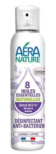 AERA NATURE: Desodorante, purificante antibacteriano, 125ml, 8 aceites esenciales naturales - lavanda - Cypress