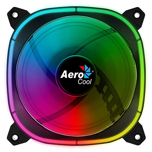 Aerocool ASTRO, ventilador PC 12 cm, 18 LED RGB, 6 pines