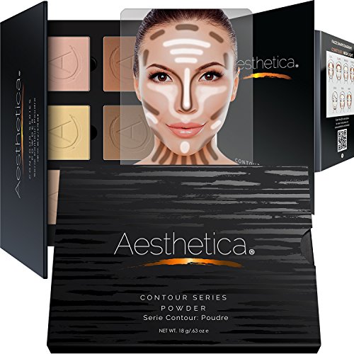 Aesthetica cosméticos Contour y resaltar Kit de maquillaje de paleta de maquillaje contorno – fáciles de seguir instrucciones paso a paso incluido