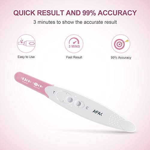 AFAC Test Embarazo Alta Sensibilidad, 3 Predictor Test Embarazo Deteccion Temprana, HCG Test con 2 Ventanas de Gran Resultado, Más del 99% de Precisión