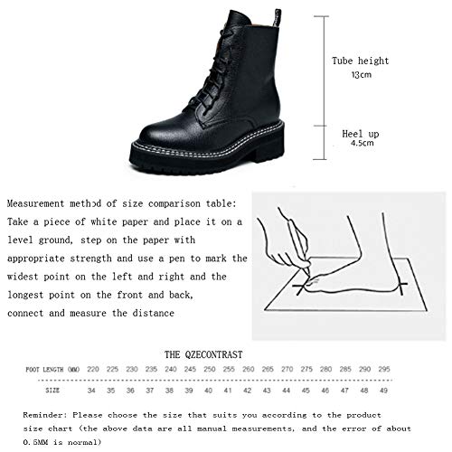 AFANG Botines Mujer Botas Bajo, Bloque Tacón Botas Invierno Antideslizante Empalme, Botines Tacon Alto Plataforma Zapatos Botas Martin Botas Cortas Casual Fiesta Clásico Comodos Botas Nieve,A,39