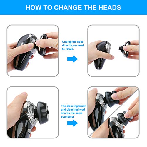 Afeitadora eléctrica 5 EN 1 Impermeable 4D Navaja flotante USB Afeitadora de cabeza calva recargable con cortapelos Recortador de barba Nariz Recortador de cabello Cepillo de limpieza facial