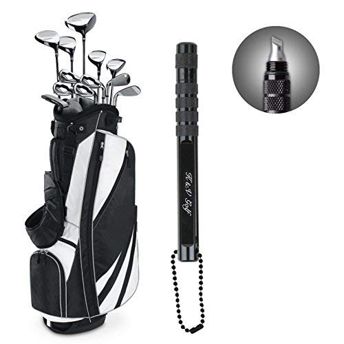 Afilador Estrías Palos de Golf Negro Profesional Groove Cleaner Herramienta Limpiar Hierros y Wedges - Mejora el Backspin y Control de la Bola- Kit Limpiar Ranuras Golf Club