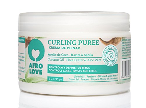 Afro Love crema de peinado para rizos con Aceite de Coco, Karité & Sábila 235g