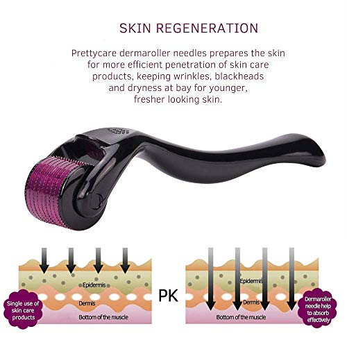 AG540 Titanio microneedle Derma Roller Cuidado de la piel para la cara, arrugas faciales, pérdida de cabello, estrías, crecimiento del cabello, microagujas profesionales, 3.0 mm