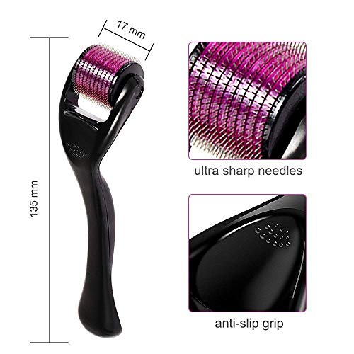 AG540 Titanio microneedle Derma Roller Cuidado de la piel para la cara, arrugas faciales, pérdida de cabello, estrías, crecimiento del cabello, microagujas profesionales, 3.0 mm
