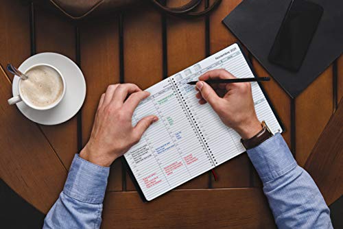 Agenda 2021 con Vista Semanal – Planificador 2021 Semana Vista – Diario Espiral que Inspira Productividad - Tapa Blanda, Intervalos de 30 minutos - Calendario Semanal A5 – en Español