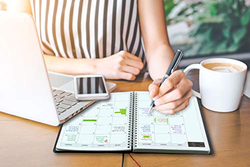 Agenda 2021 con Vista Semanal – Planificador 2021 Semana Vista – Diario Espiral que Inspira Productividad - Tapa Blanda, Intervalos de 30 minutos - Calendario Semanal A5 – en Español