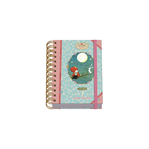 Agenda escolar A6 wire'o Día página - Santoro - Poppi Loves - Moon