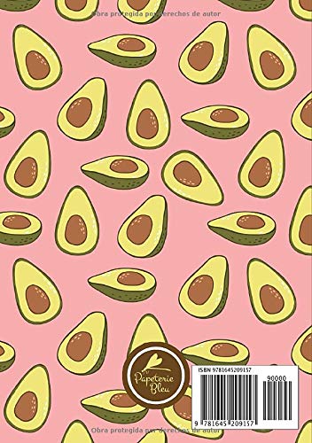 Agenda semana vista 2020: Del 1 de enero de 2020 al 31 de diciembre de 2020: Diario, organizador y planificador con vista semanal y mensual español: Aguacates en rosa 915-7