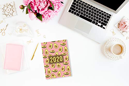 Agenda semana vista 2020: Del 1 de enero de 2020 al 31 de diciembre de 2020: Diario, organizador y planificador con vista semanal y mensual español: Aguacates en rosa 915-7