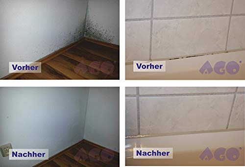 AGO de Moho (4 Piezas). Premium Concentrado para Eliminar Moho en casa y Hogar.