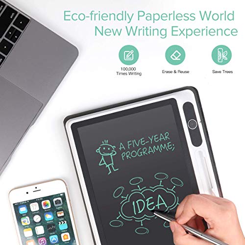 AGPTEK 10 Pulgadas Tablets de Escritura LCD, Tableta Gráfica de Estilo Negocio, Portátil Tableta de Dibujo para Oficina, Clase, Oficina, Nota, Negro