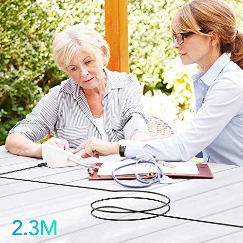 AGPTEK Adaptador de Corriente para Tensiómetro Omron 240V, 60Hz con Cable 2.3M Compatible M2 Basic,M2, M3, M3 Comfort, M6 Comfort, M7