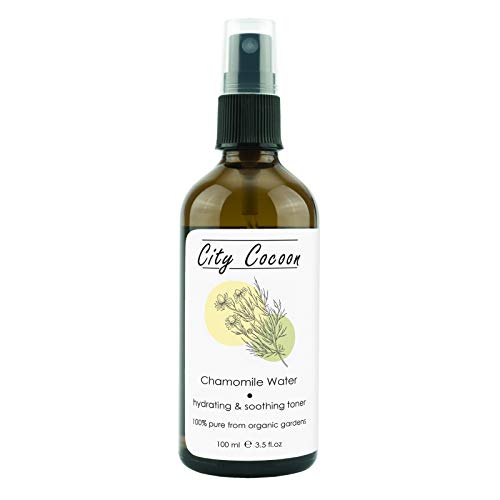 Agua de Manzanilla Pura 100% | De Jardines Orgánicos - El mejor tónico facial y corporal Vegano | Botella de vidrio | Concentrado en aceite de Manzanilla - 100ml de City Cocoon