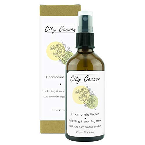 Agua de Manzanilla Pura 100% | De Jardines Orgánicos - El mejor tónico facial y corporal Vegano | Botella de vidrio | Concentrado en aceite de Manzanilla - 100ml de City Cocoon