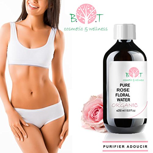 Agua Floral Puro Ecológico Hidrolato de Rosa ORGÁNICO Piel Sensible/Piel Madura 250 ml