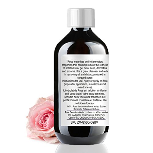Agua Floral Puro Ecológico Hidrolato de Rosa ORGÁNICO Piel Sensible/Piel Madura 250 ml