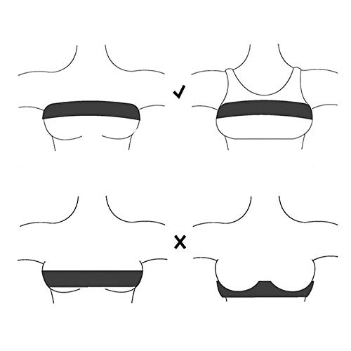 AHAQ Cinturón Deportivo de Soporte de Pecho Femenino, sustituto de Sujetador Deportivo, Top Ajustable y cómodo, Adecuado para Correr/Hacer Ejercicio/Yoga,Negro,M