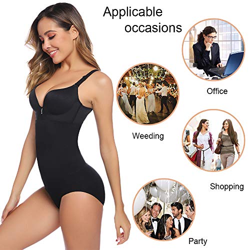 Aibrou Braguitas Moldeadora Cintura Alta Adelgazantes Abdomen,Faja Reductora Postparto Shapewear para Body Mujer Comodo y Transpirable Talla Grande S-XXL