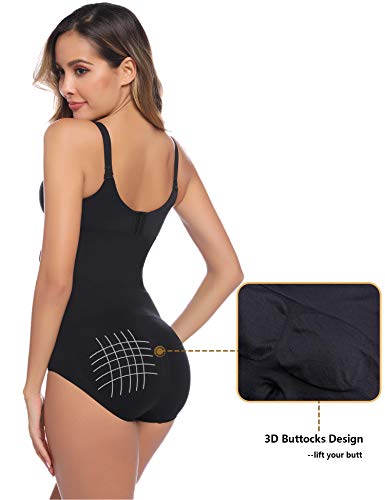 Aibrou Braguitas Moldeadora Cintura Alta Adelgazantes Abdomen,Faja Reductora Postparto Shapewear para Body Mujer Comodo y Transpirable Talla Grande S-XXL