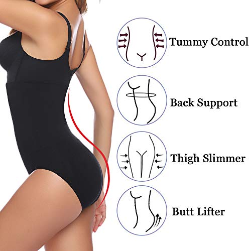 Aibrou Braguitas Moldeadora Cintura Alta Adelgazantes Abdomen,Faja Reductora Postparto Shapewear para Body Mujer Comodo y Transpirable Talla Grande S-XXL