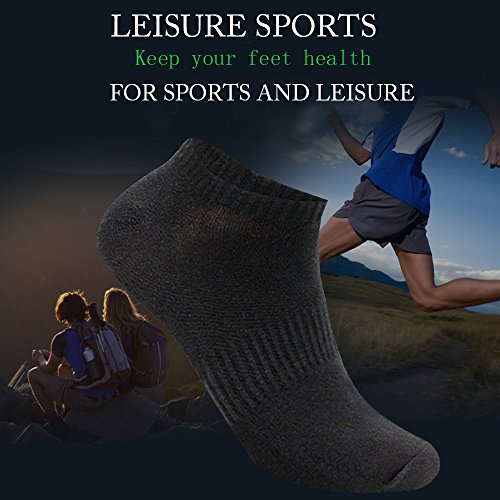 Aibrou Calcetines Corto Hombre 6,8,10 Pares Calcetines Algodón Cómodo y Transpirable para Deporte,Fitness,Tenis,Correr,uso de Diario Blanco/Negro/Gris (EU 38-46)
