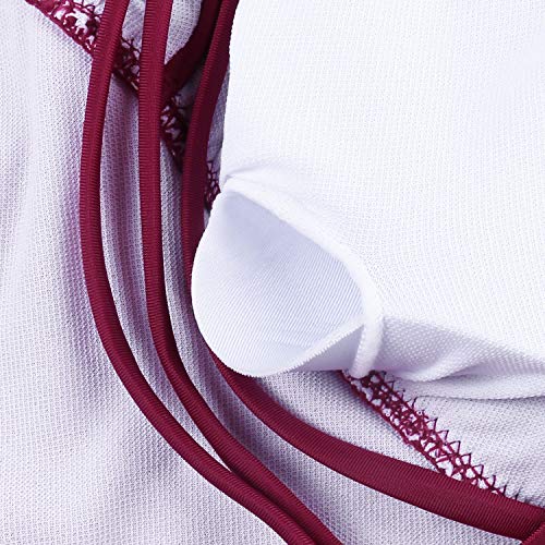 Aibrou Mujer Cuello en V Profundo Bañador Una Pieza Halter con Espalda Vendaje Traje de baño Monokini