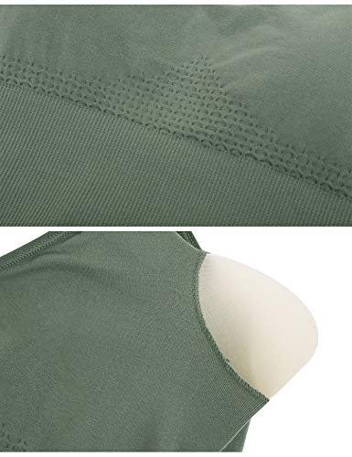 Aibrou Sujetador Deportivo Mujer Sujetador de Yoga Mujer con Acolchado Desmontable y Tirantes Elásticos sin Espalda para Yoga/Fitness/Run/Ejercicio de Diaria