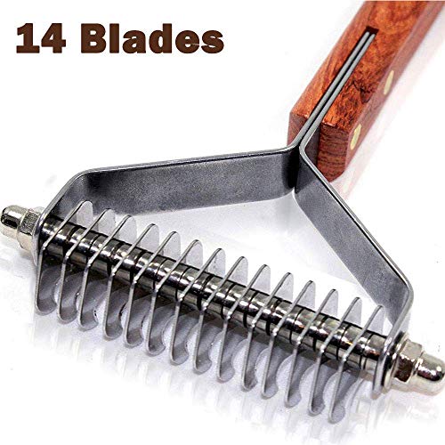 AIDIYA Profesional Pet Dematting Peine Grooming Stripping Herramienta para Perros y Gatos (7.2cm)