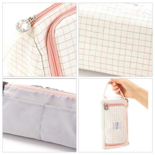 AidShunn Multifuncional Estuche de lápices de Gran Capacidad Bolsa de Lona Premium Bolsa de lápiz Organizador de papelería para niña