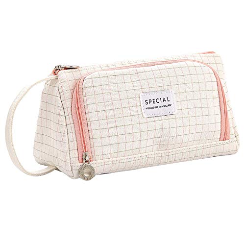 AidShunn Multifuncional Estuche de lápices de Gran Capacidad Bolsa de Lona Premium Bolsa de lápiz Organizador de papelería para niña