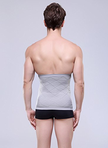 AIEOE - Faja Hombre Adelgazante Abdomen Cintura Moldeador Reductor Faja Elástico Moldeadora - Negro - Talla ES M