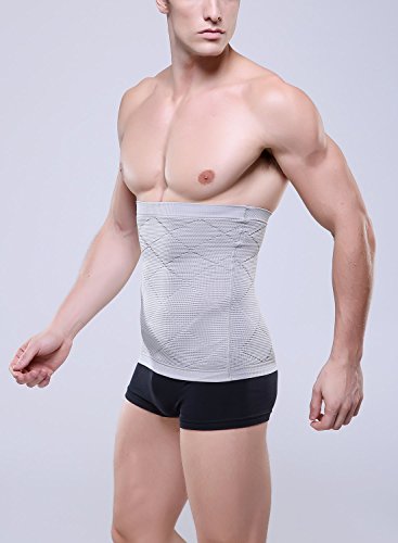 AIEOE - Faja Hombre Adelgazante Abdomen Cintura Moldeador Reductor Faja Elástico Moldeadora - Negro - Talla ES M