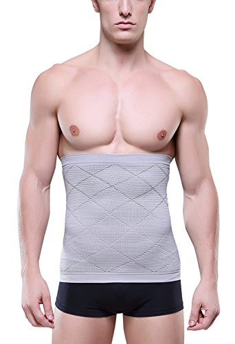 AIEOE - Faja Hombre Adelgazante Abdomen Cintura Moldeador Reductor Faja Elástico Moldeadora - Negro - Talla ES M