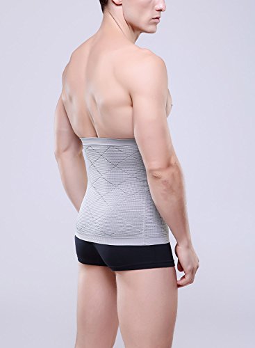 AIEOE - Faja Hombre Adelgazante Abdomen Cintura Moldeador Reductor Faja Elástico Moldeadora - Negro - Talla ES M