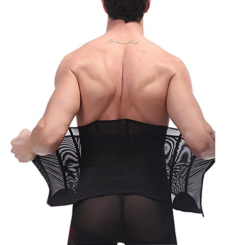AIEOE - Hombre Faja Adelgazante para Cintura Abdomen Reductora Moldeador Shaperwear Man para Fitness - Negro - S