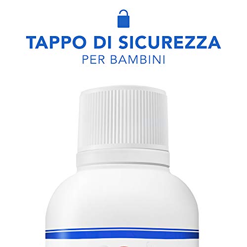 AIESI® Agua Oxigenada desinfectante Ph.Eur. 3% 10 volúmenes con tapa de seguridad para niños 250 ml (Paquete de 12 piezas) # Made in Italy